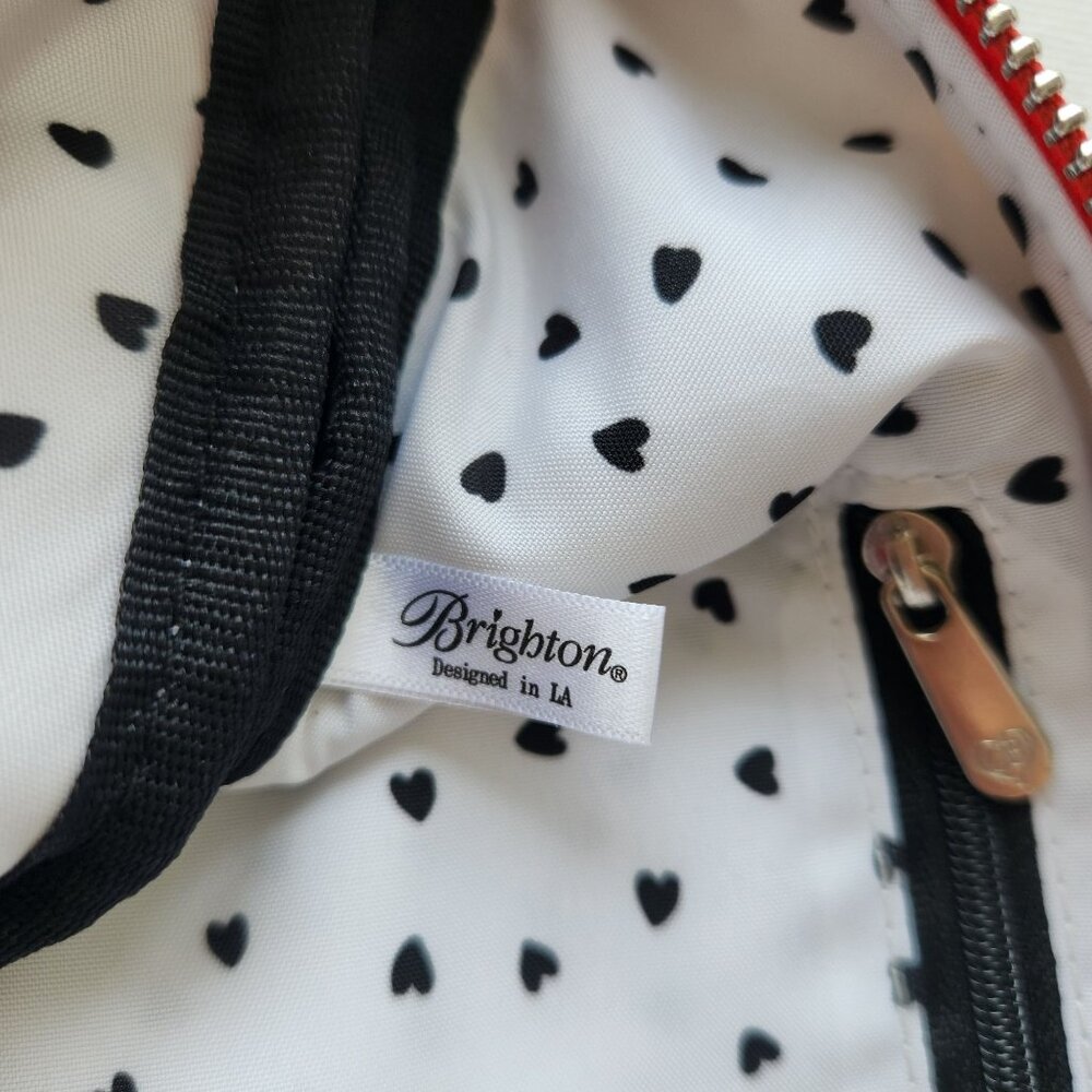 Brighton Spotted Love Leopard Print Swing Bag Feminine Cute Glam Hearts Playful - Picture 5 of 10